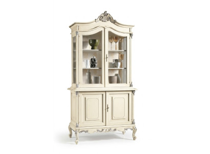 Vitrine Italienische Luxus Möbel Vitrinen Anrichte Schrank Glas Design Schränke