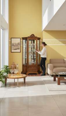 Möbel Glasschrank Vitrine Holz Vitrinen Glas Schrank Schränke Regale Italien