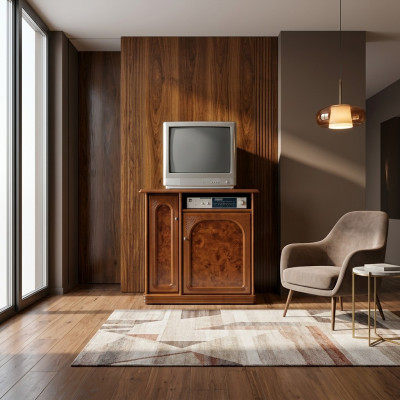 Brauner tv Schrank Luxus Sideboard Kommode Wohnzimmermöbel Schränke Regale Holz