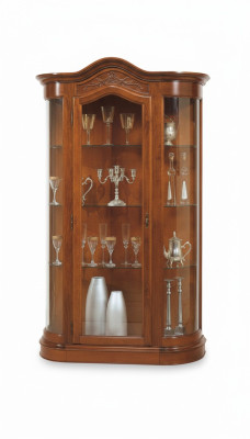 Anrichte Schrank Glasschrank Holz Schränke Italienische Möbel Vitrine Vitrinen