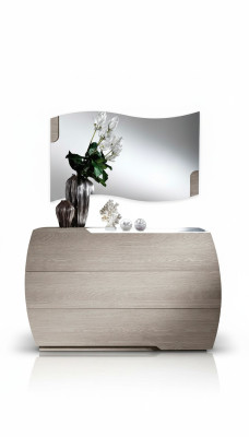 Kommode mit Spiegel Garnitur Kommoden Holz Gruppe Schlafzimmer Modern Set Neu