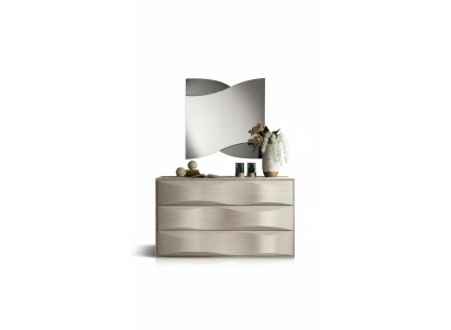 Set Kommode mit Spiegel Kommoden Konsole Gruppe Holz Schränk Schlafzimmer Modern