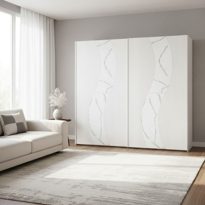 Schränke Kleiderschrank mit Schwebetüren Schlafzimmer Schrank Holz Design Modern