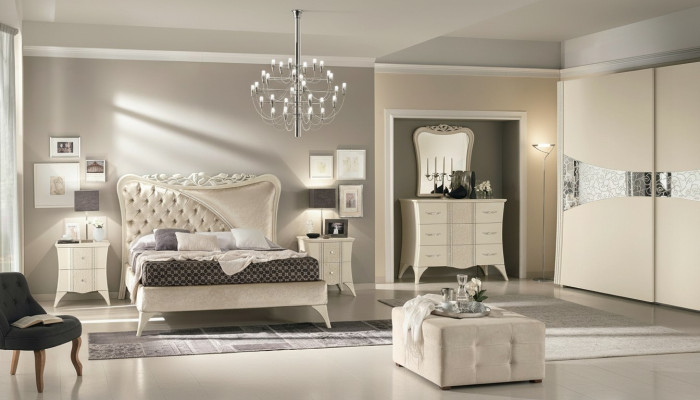 Schlafzimmer Bett Nachttisch Konsole Kleiderschrank Modern Holz Luxus Set 6tlg.