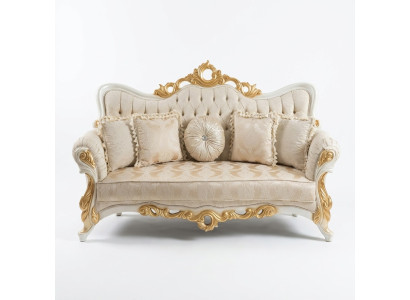 Dreisitzer Sofa 3 Sitzer Barock Rokoko Sofa Sofas Couch Stoff Stil Barock Sitz