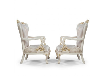 Ohrensessel Sessel Design Polster Barock Sofa Couch Textil Sitz Wohnzimmer Stil