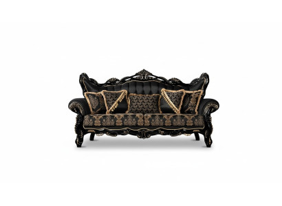 Couch Sitz Dreisitzer Sofa 3 Sitzer Sofas Sessel Stoff Barock Rokoko Möbel 232cm
