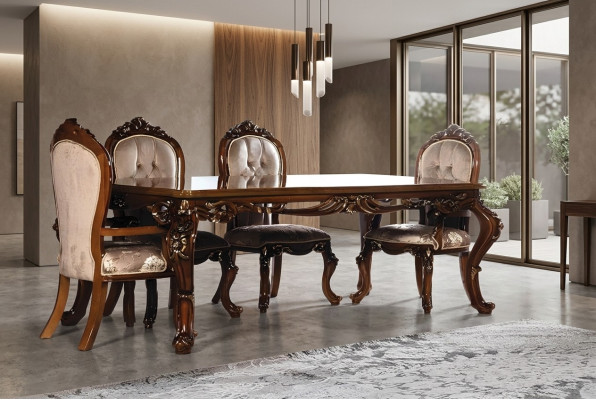 Tisch Esszimmertisch Esstisch Esszimmer Holz Tische Barock Ess Luxus Möbel Neu