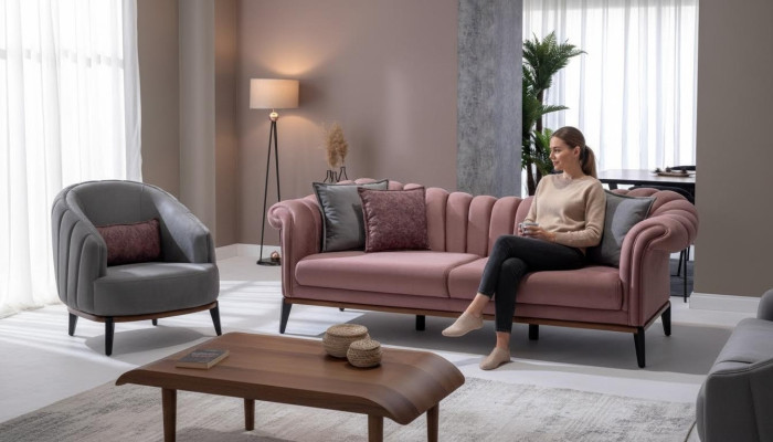 Designer Couchen Sofas Garnitur Sofa 3 Sitzer + 1 Sitzer Sofagarnitur Polster