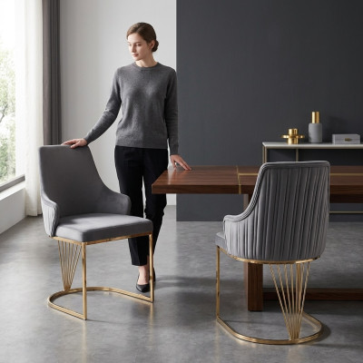 Esszimmer Lehnstuhl italien Stil Polsterstuhl Luxus Stuhl Stühle Wohnzimmer