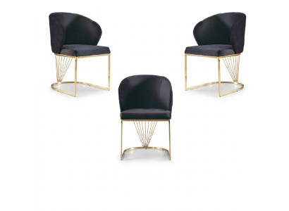Stuhl 2x Stühle Gruppe Set Wohn Esszimmer Garnitur Modern Stil Textil