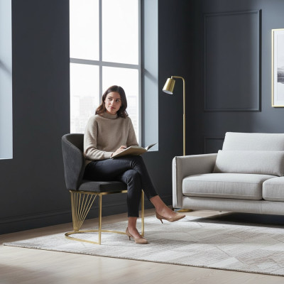 Set 8 Stuhl Gruppe Lehnstuhl Polster Stühle Esszimmer Stoff Möbel Sessel