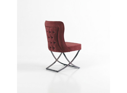 Esszimmer Stühle Edelstahl Luxus Sessel Stuhl Rot Stühle Wohnzimmer