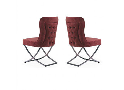 Chesterfield Hotel Garnitur Textil Polster Gruppe 2x Set Design Stuhl
