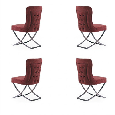 Esszimmer Stuhle Garnitur Sessel Design 4x Stühle Set Gruppe Polster