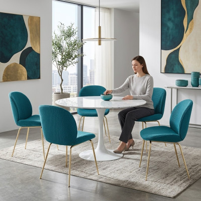 Grüne Sessel 6x Luxus Modern Esszimmer Stuhl Stühle Sitz Modern Holz