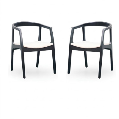 Set 2x Stoff Massivholz Stuhl Gruppe Design Stühle Ess Wohn Zimmer