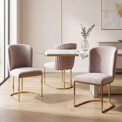 Italienischer Stil Set Design Lehn Stühle Polster Sessel Gruppe Garnitur