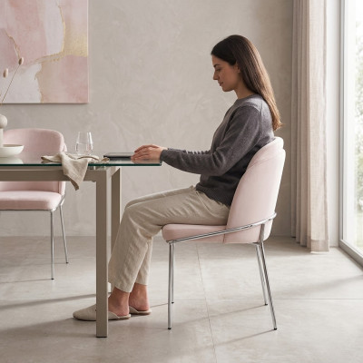 Stuhl 6x Ess Zimmer Stühle Sessel Lounge Design Möbel Edelstahl
