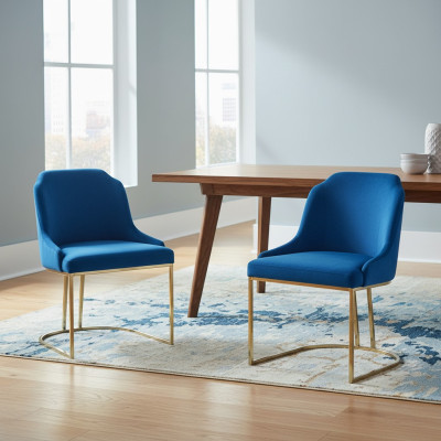 Design Stuhlset Gruppe Polsterung Textil 8 Stühle Möbel Luxus Garnitur