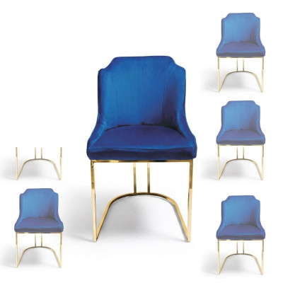 Design Stuhlset Gruppe Polsterung Textil 8 Stühle Möbel Luxus Garnitur