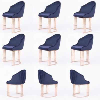 Stühle Set Gruppe Stühle Garnitur 6x Gruppen Sessel Stuhl Polster Hotel Textil