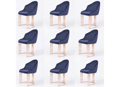 Garnitur Sessel Lounge Küche 8x Design Polster Sitz Stühle Stuhl Set