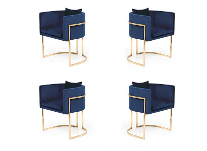 Stuhl 4x Polster Stuhl Fernseh Lounge Club Garnitur Sitz Sessel Ess