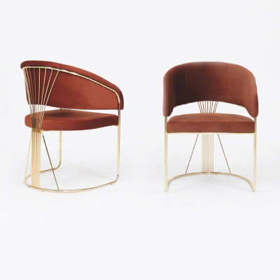 Esszimmer Edelstahl 1x Stuhl Lederstuhl Design Polster Stuhl Sitz Lehn