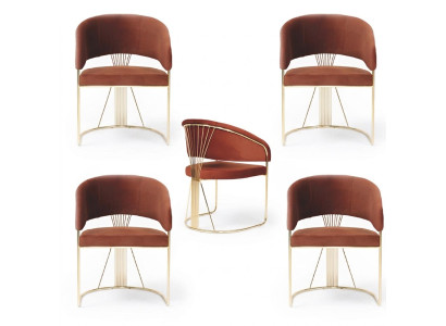 Gruppe Stoff Lehn Esszimmer Restaurant Lehnstuhl Stuhl 4x Stühle Set