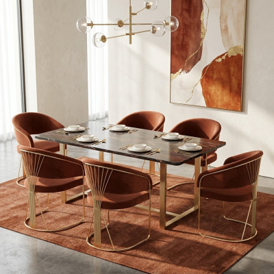 Design Polster Sitz 6 Stühle Gruppen Garnitur Sessel Lounge Set Luxus