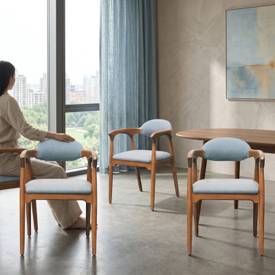Esszimmer Garnitur 4x Stuhl Set Stühle Lehn Garnitur Essgruppe Möbel Gruppe