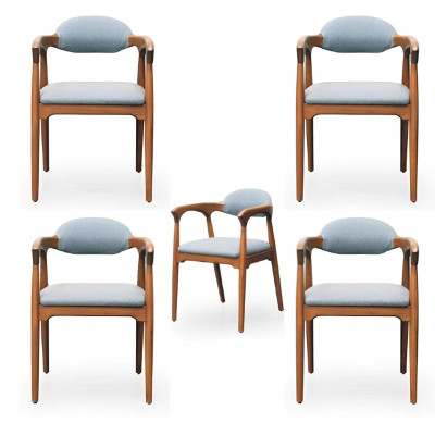 Esszimmer Garnitur 4x Stuhl Set Stühle Lehn Garnitur Essgruppe Möbel Gruppe