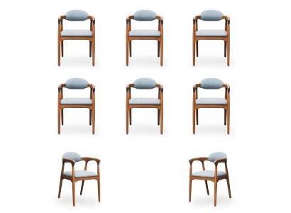 Möbel Gruppe Esszimmer Garnitur Set 6 Stühle Essgarnitur Essgruppe