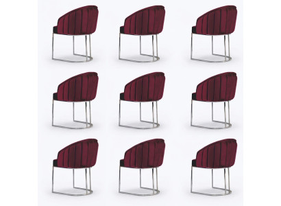 Garnitur Stühle Polster Lehn Design Holz Gruppe Neu Ess Zimmer 8 Stuhl