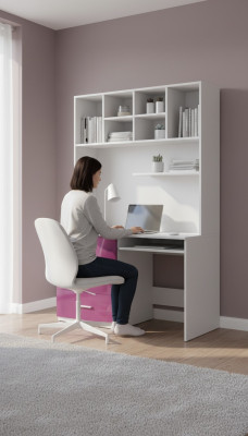 Schreibtisch Hochglanz Lila Tisch Büro Kinderzimmer Jugendzimmer Tische Neu