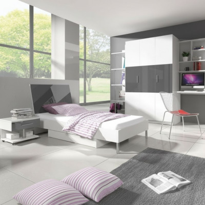 Schlafzimmer Modern Schrank Bett Nachttisch Tisch 5tlg. Jugend Kinder