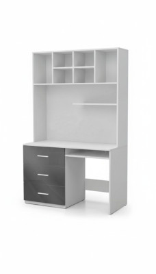 Schreibtisch Hochglanz Grau Tisch Büro Kinderzimmer Jugendzimmer Tische Neu