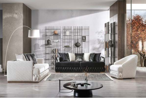 Chesterfield Luxus Sofagarnitur Polster Möbel 3+3+1 Wohnlandschaft