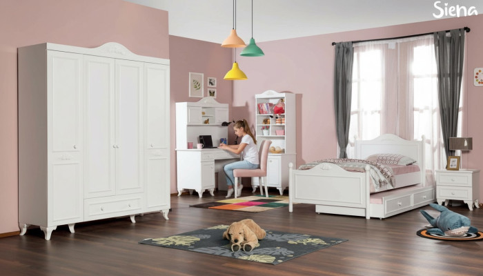 Kleiderschrank Schrank Klassische Schränke Möbel Holz für Schlafzimmer Weiß Neu