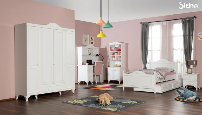 Kleiderschrank Schrank Klassische Schränke Möbel Holz für Schlafzimmer Weiß Neu