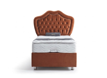 Bett Braun Einzelbett Boxspring Betten Luxus Schlafzimmer Chesterfield