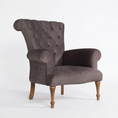 Chesterfield Couch Sofa Relax Stoff Lounge Luxus Polster Sessel Design Braun