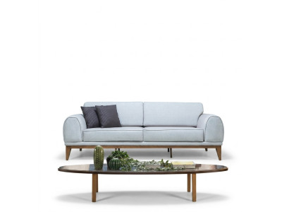 Graues Luxus Sofa Designer 3-er Couch Wohnzimmer 3-Sitzer Ledersofas