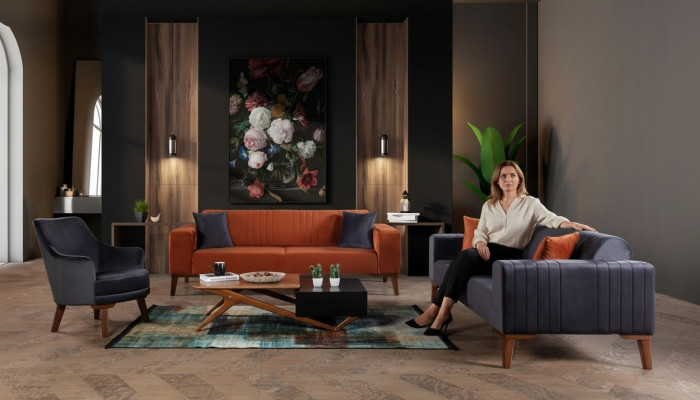 Sofagarnitur Sofa Garnitur Sofas 3+3+1 Sitz Stoff 3tlg Couch Set Polster Textil