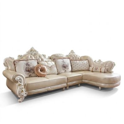Ecksofa L Form Wohnlandschaft Couch Möbel Leder Holz Sofa Chesterfield
