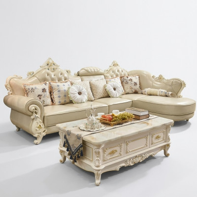Wohnlandschaft Ecksofa L Form Couch Möbel Leder Holz Sofa Chesterfield