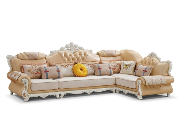 Wohnzimmer Ecksofa Sofas L-Form Sofa Ecke Luxus Eckgarnitur braun