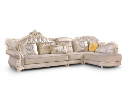Chesterfield Ecksofa Sofa Couch Polster Möbel Barock Rokoko Stoff Leder
