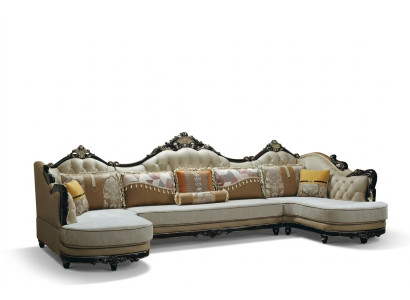 Sofas Wohnlandschaft Ecksofa Sofa Polster Couch Holz Textil Couchen